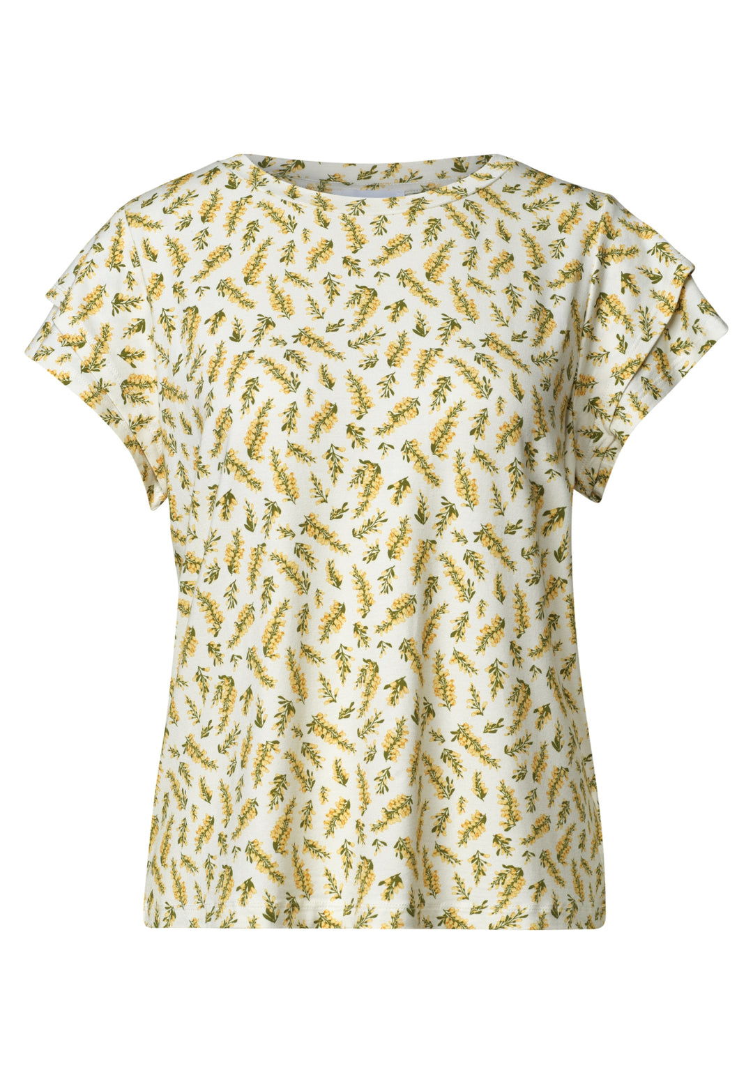 Studio_Printed shirt w.volant, off white 30108 Bild 1