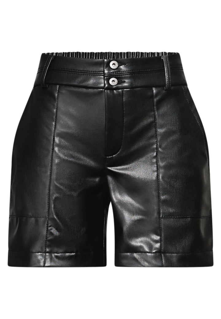 Studio_PU Double Button Shorts, Black 10001 Bild 1