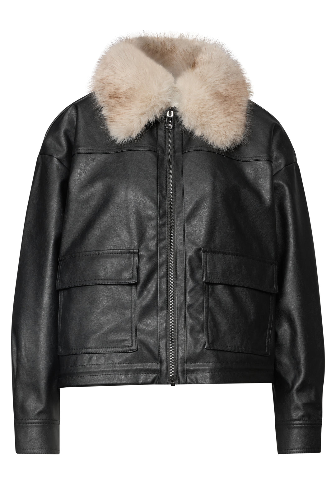Studio PU Jkt w. Removable Fak, Black 10001 Bild 1