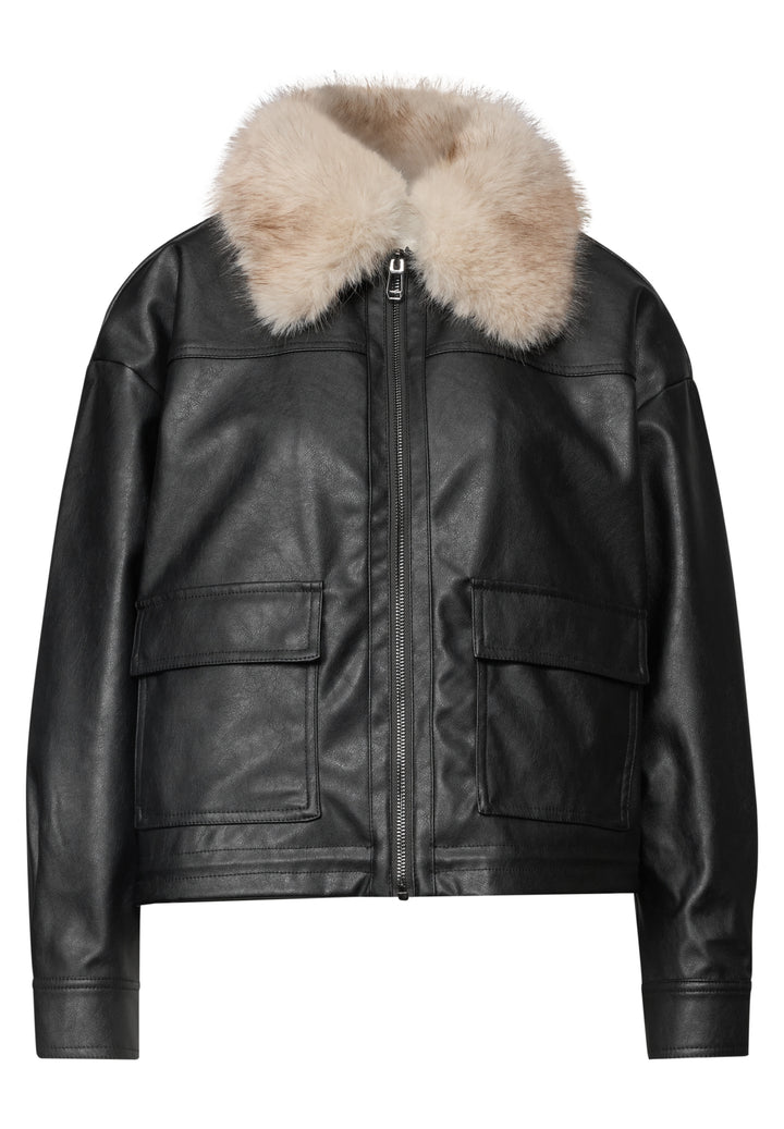 Studio PU Jkt w. Removable Fak, Black 10001 Bild 1