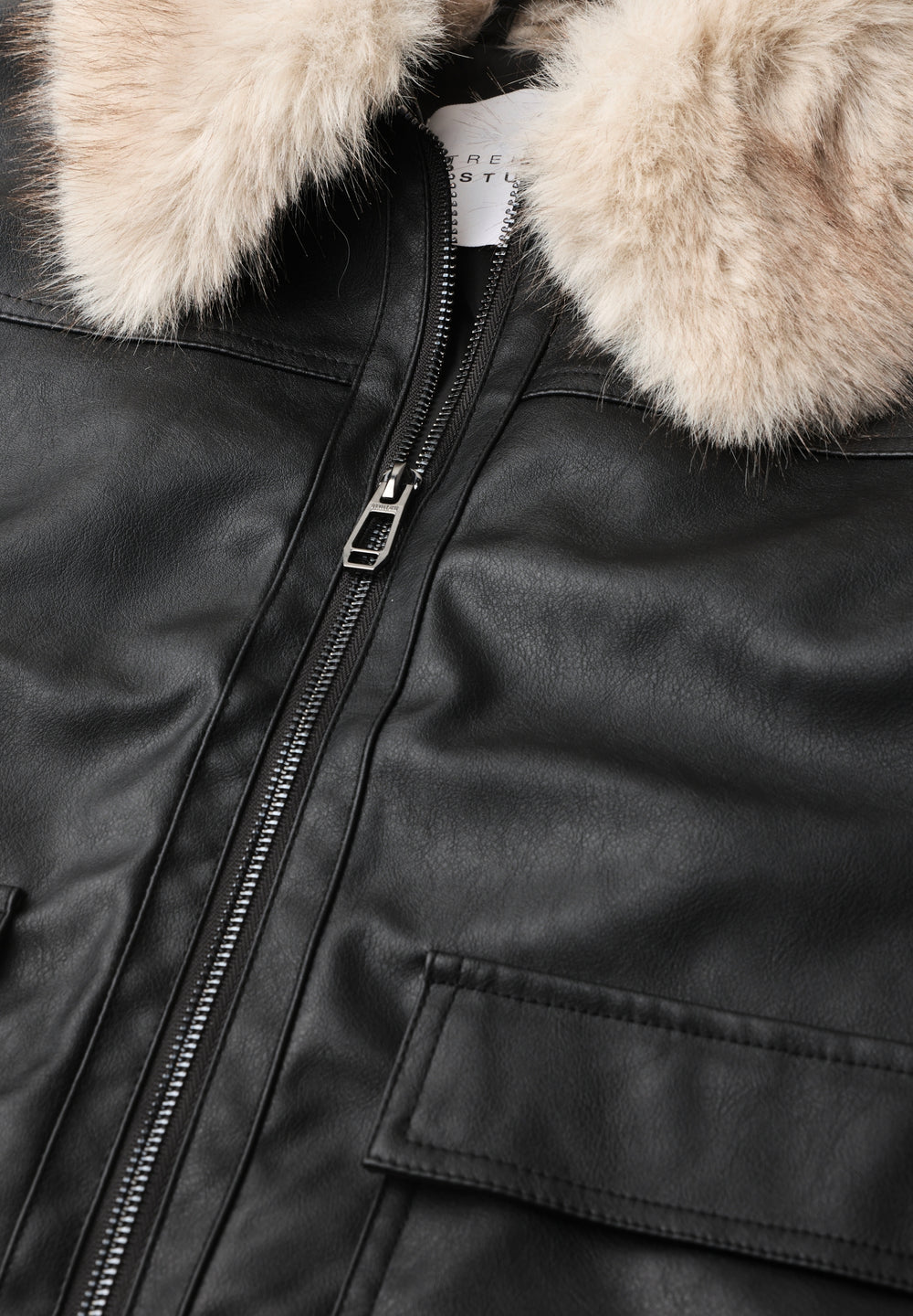 Studio PU Jkt w. Removable Fak, Black 10001 Bild 2