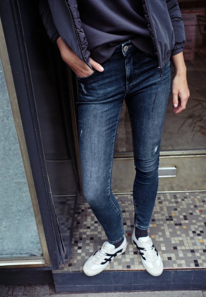 Studio QR Style Skinny,hw,dark, dark blue authentic wash 17258 Bild 3