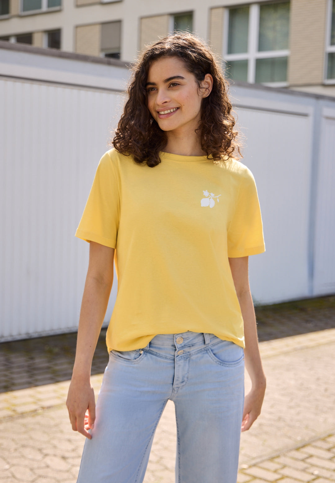 Studio_Shirt w.back print, snap yellow 27739 Bild 3
