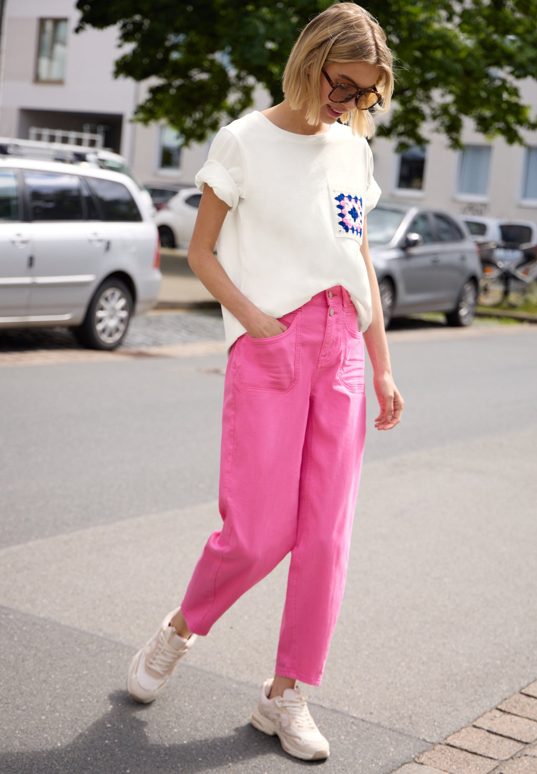 Studio_Shirt w.colorful croche, off white 10108 Bild 5