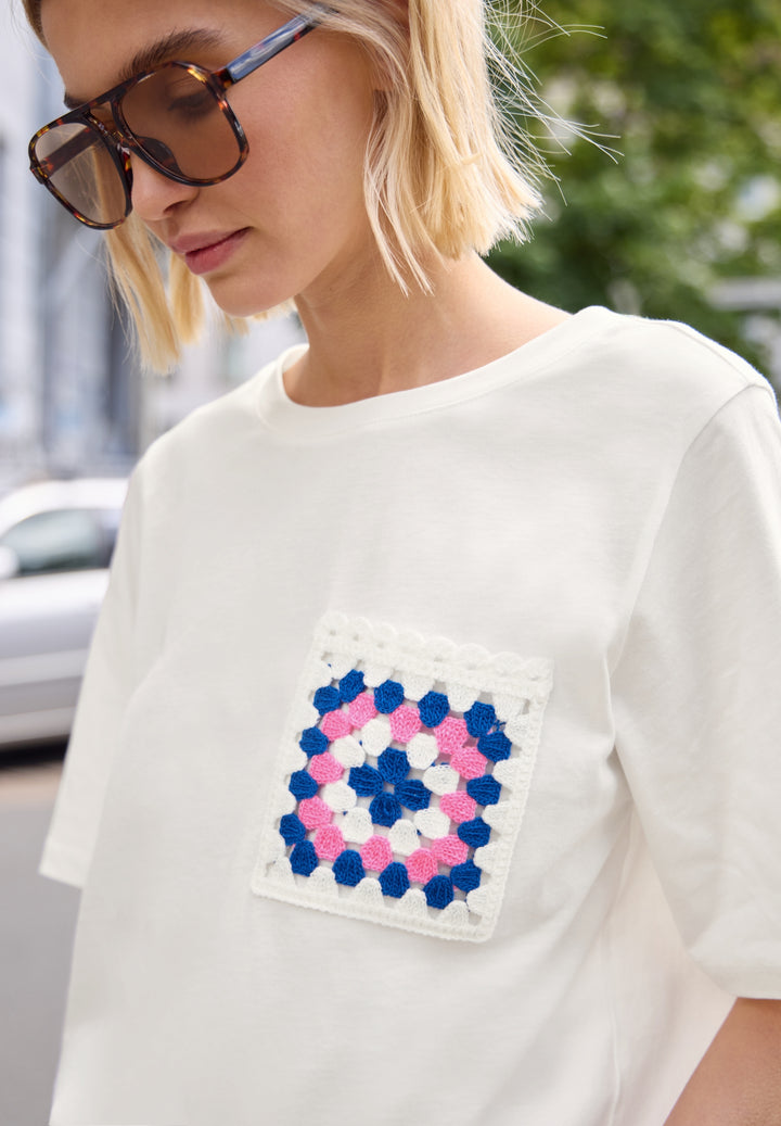 Studio_Shirt w.colorful croche, off white 10108 Bild 6