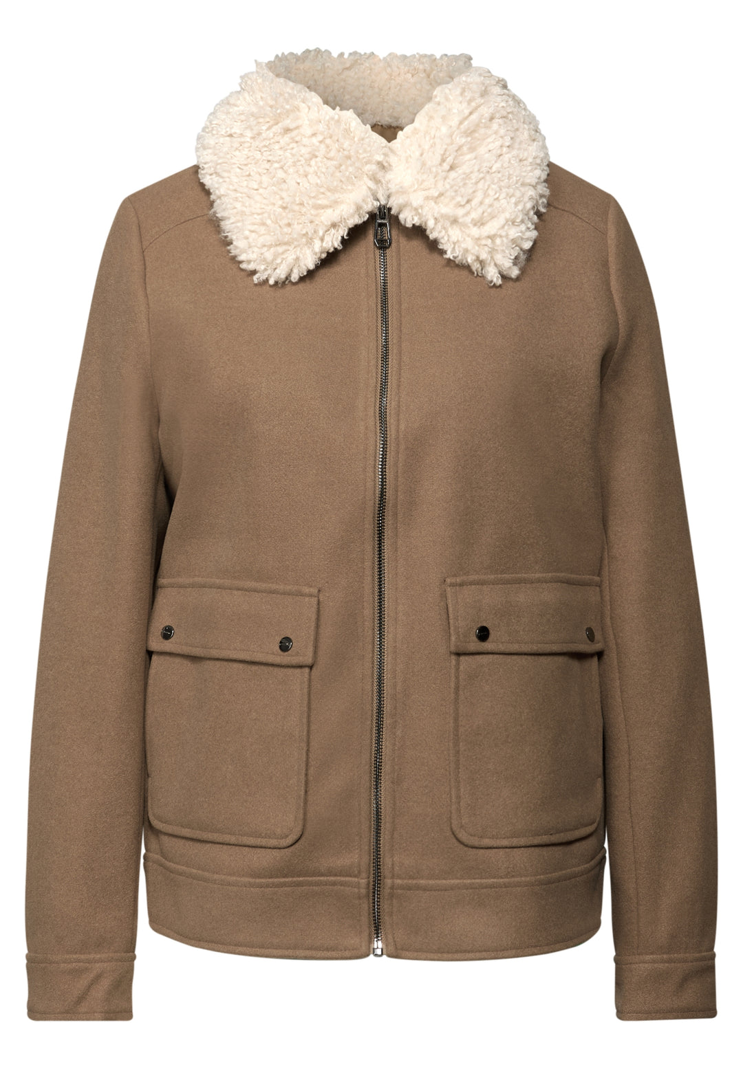 Studio Short Fake Wool Jkt w., COOKIE BROWN 16919 Bild 1