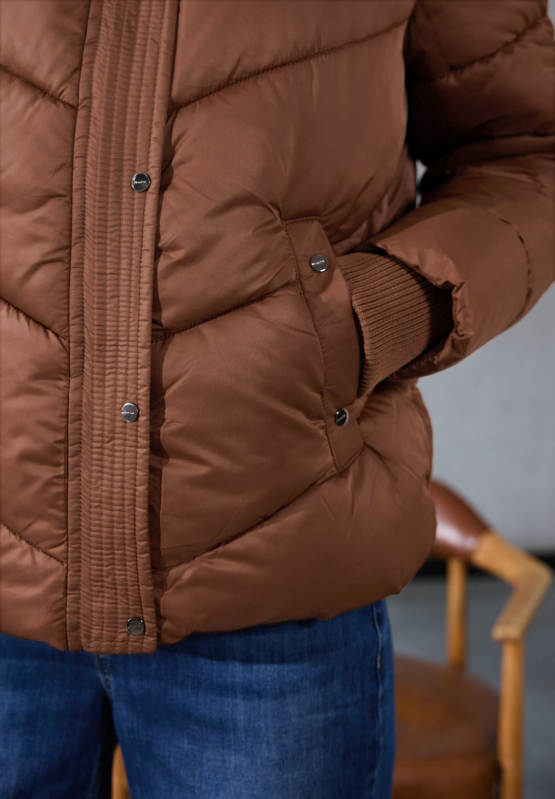 Studio Short Padded Jkt, full brown 13131 Bild 6