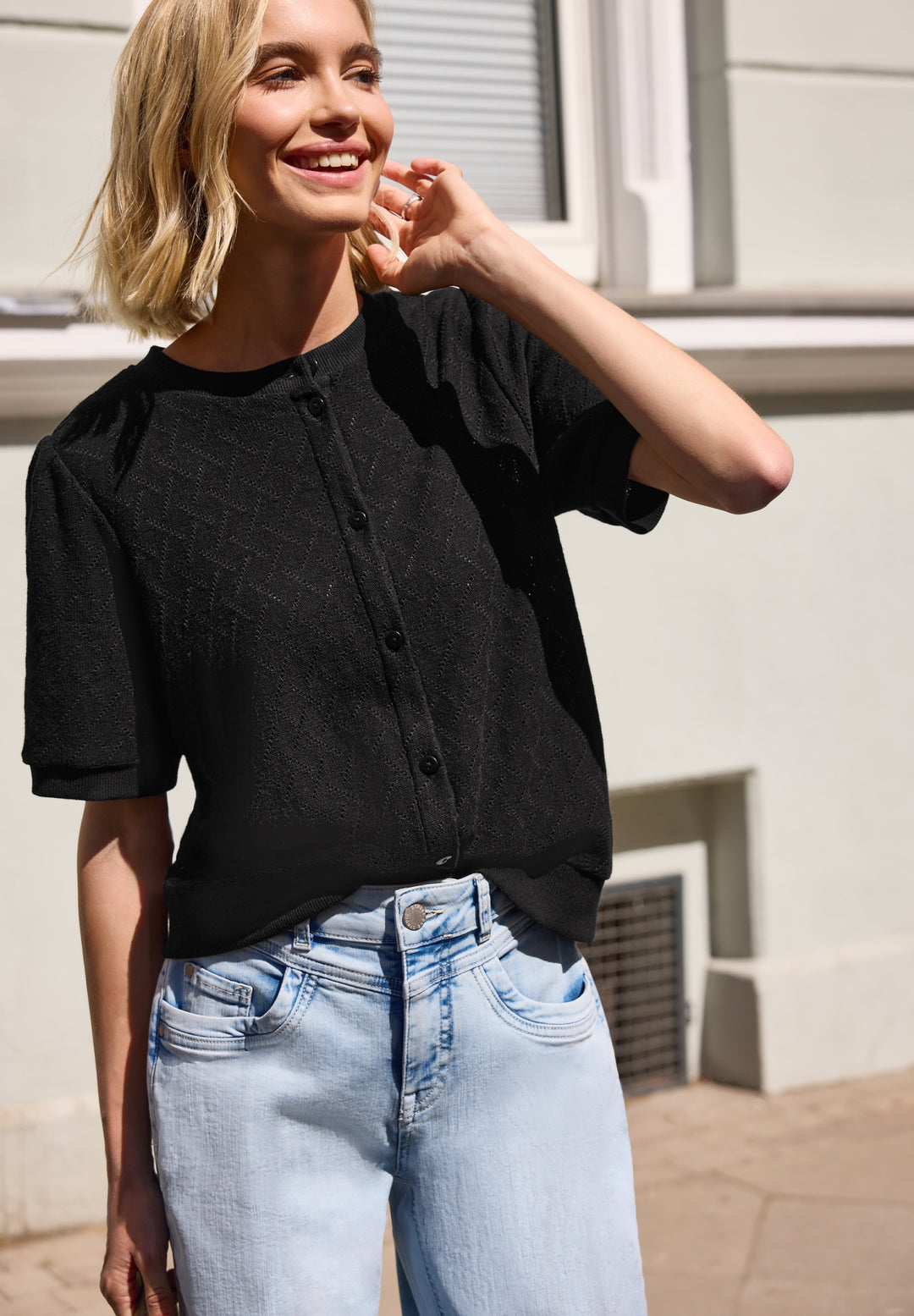 Studio_Short structure jacket, Black 10001 Bild 3