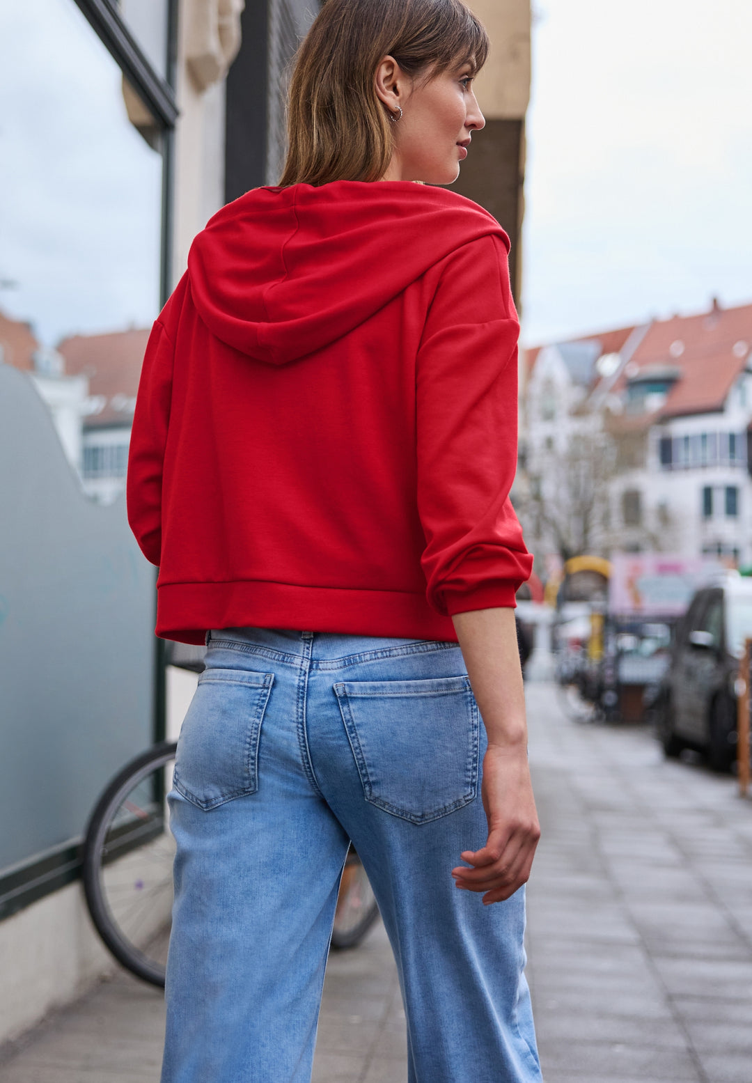 Studio Short Sweat Jkt, torch red 17415 Bild 4