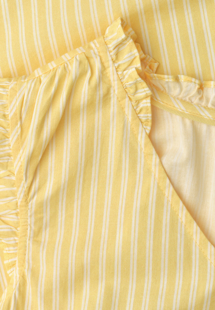 Studio_Striped V-neck blouse w, snap yellow 27739 Bild 2