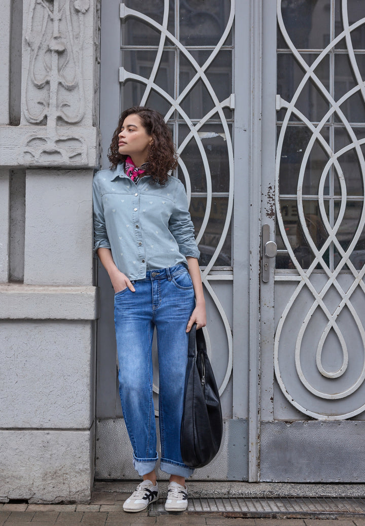 Studio Style Blouse,light blue, Light Blue laser washed 17804 Bild 3