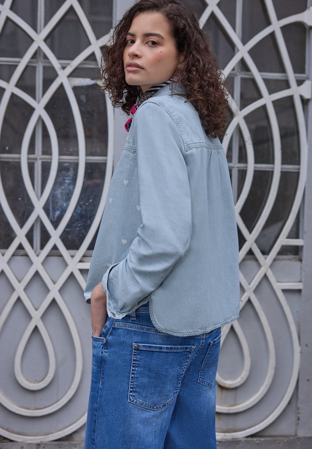 Studio Style Blouse,light blue, Light Blue laser washed 17804 Bild 4