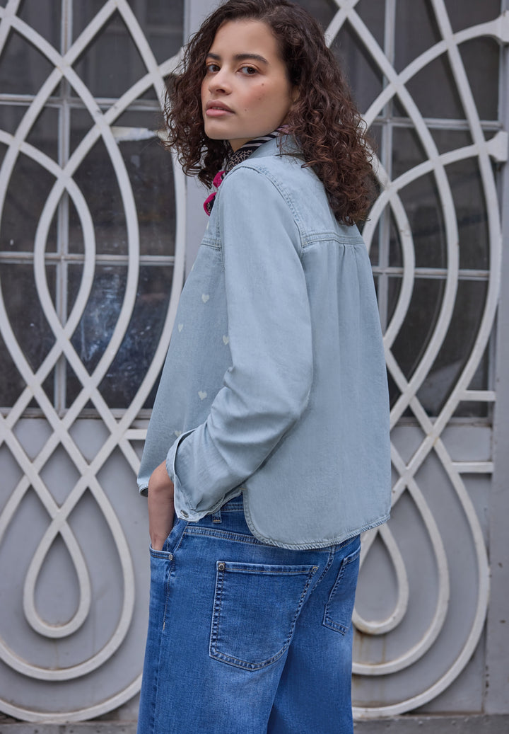 Studio Style Blouse,light blue, Light Blue laser washed 17804 Bild 4