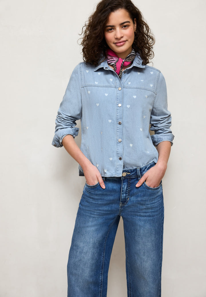 Studio Style Blouse,light blue, Light Blue laser washed 17804 Bild 7