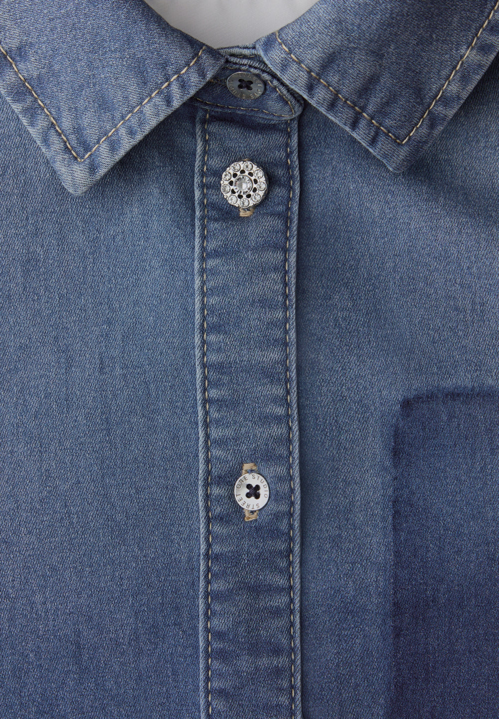 Studio Style Blouse,mid blue, mid blue authentic washed 17898 Bild 2