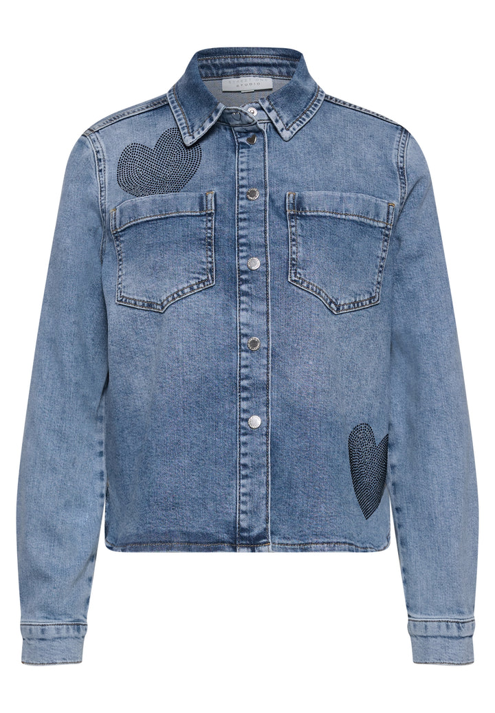 Studio Style Blouse,mid blue, mid blue washed 18327 Bild 1