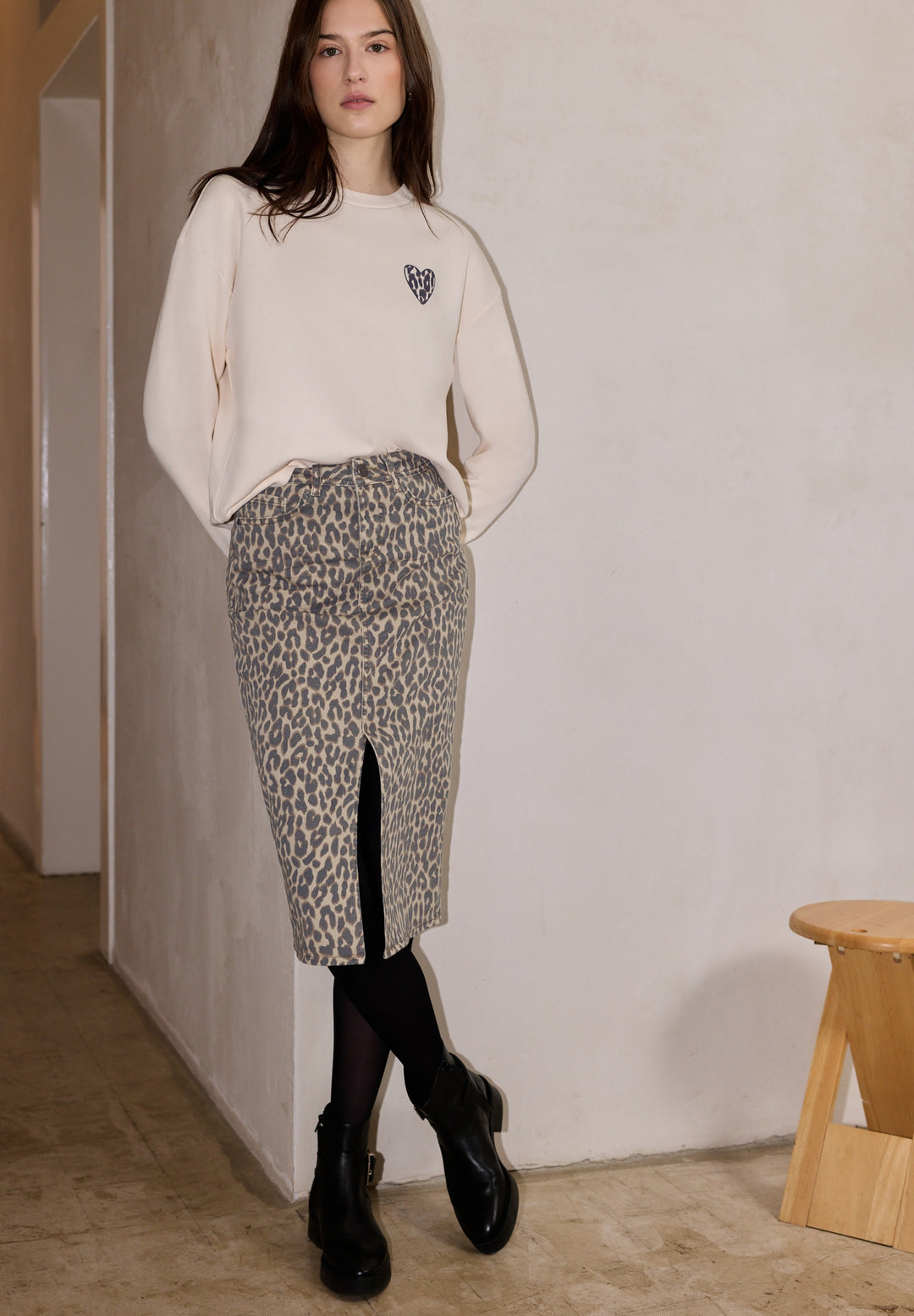 Studio Style, Midi Skirt,leo p, leo printed wash 17808 Bild 3