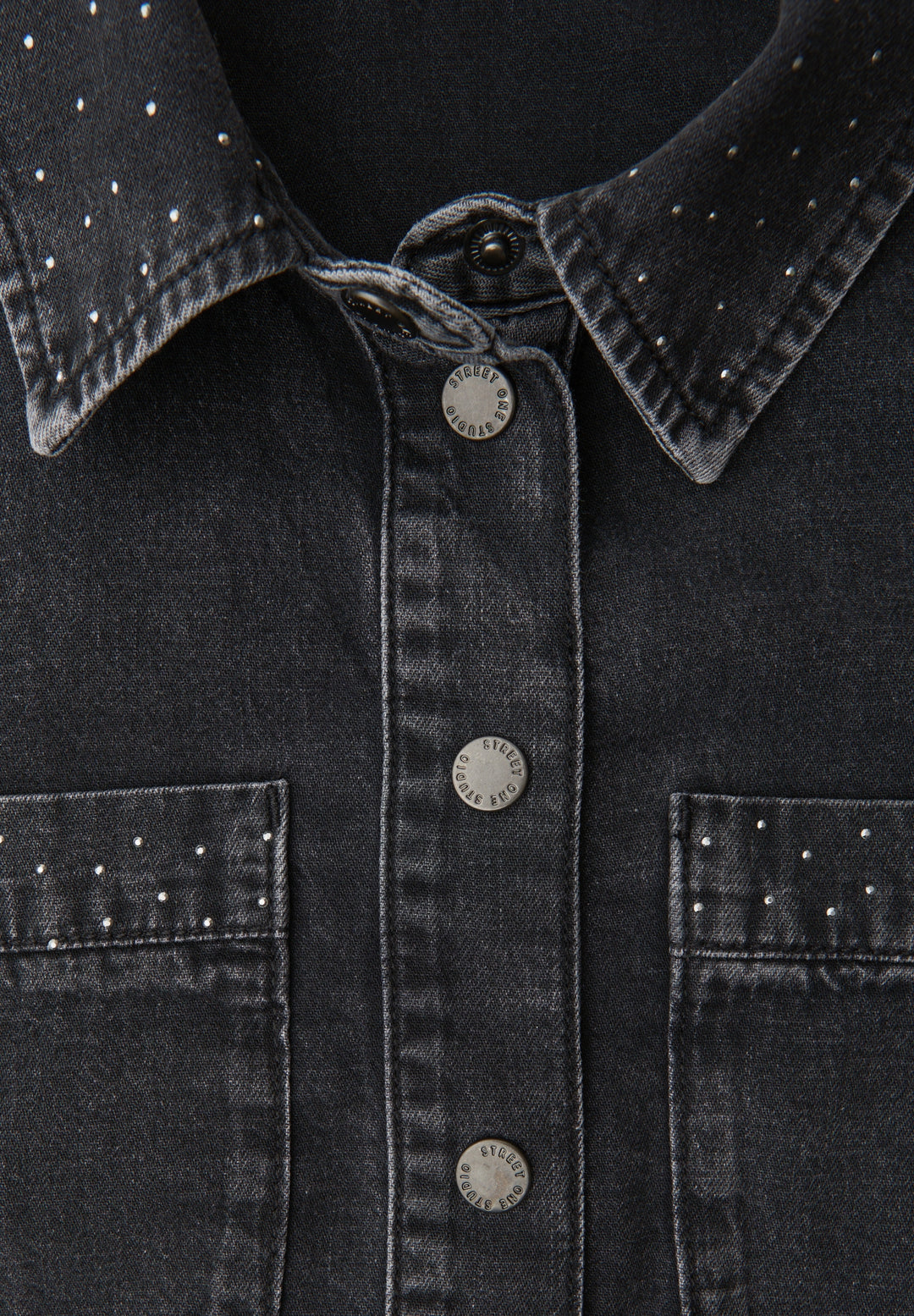 Studio Style,Overshirt,black w, Black Random Washed 17641 Bild 2