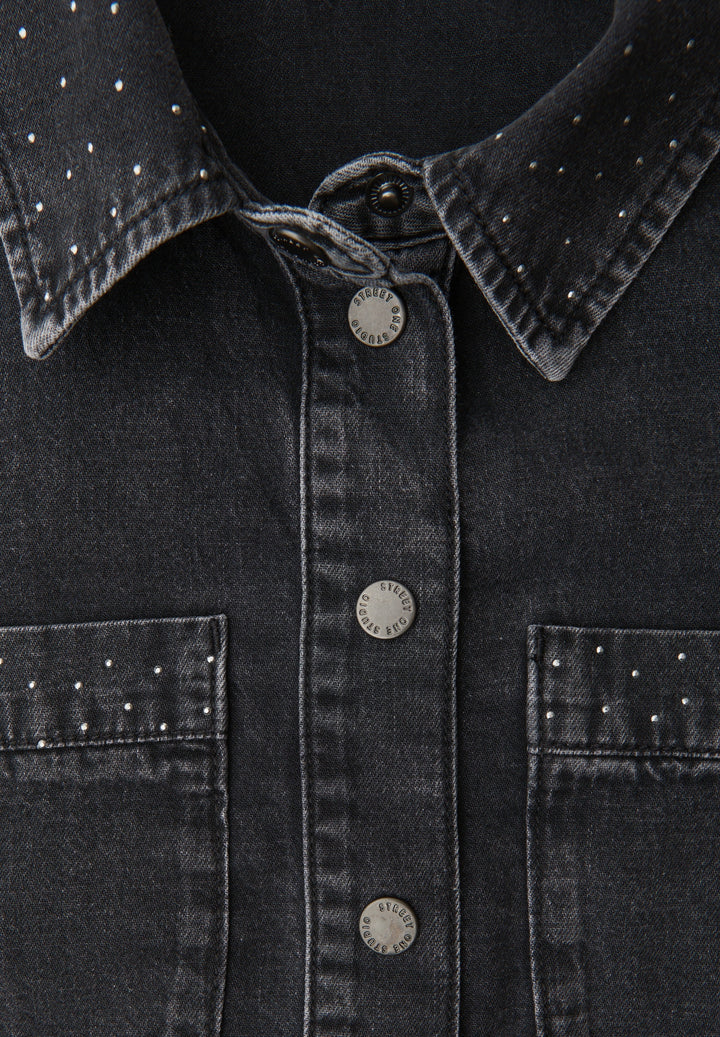 Studio Style,Overshirt,black w, Black Random Washed 17641 Bild 2