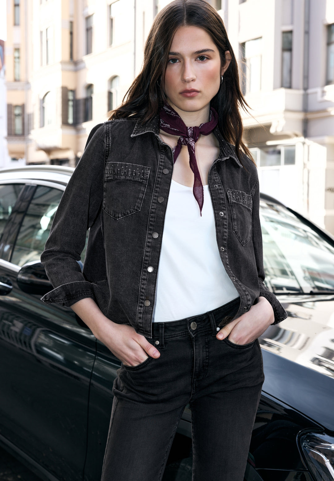 Studio Style,Overshirt,black w, Black Random Washed 17641 Bild 7