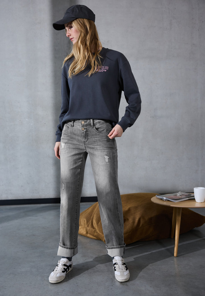 Studio Style Straight Leg,mw,g, Grey Destroy washed 17488 Bild 3