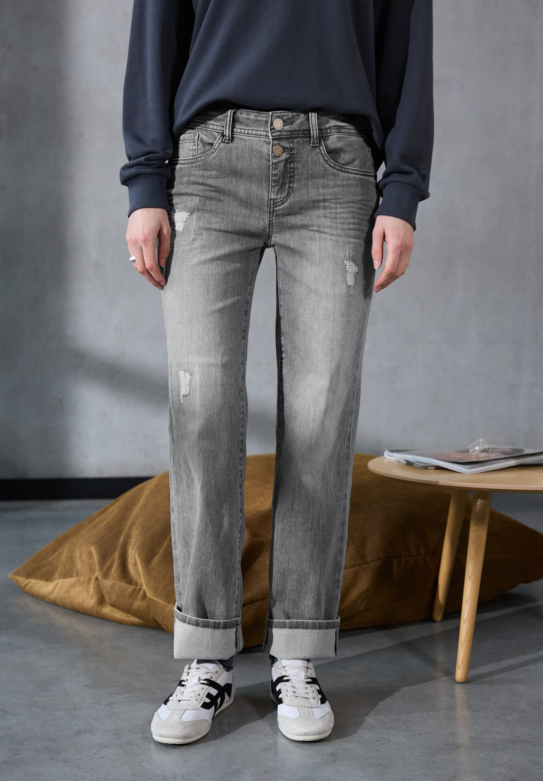 Studio Style Straight Leg,mw,g, Grey Destroy washed 17488 Bild 5