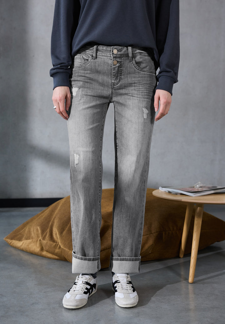 Studio Style Straight Leg,mw,g, Grey Destroy washed 17488 Bild 5