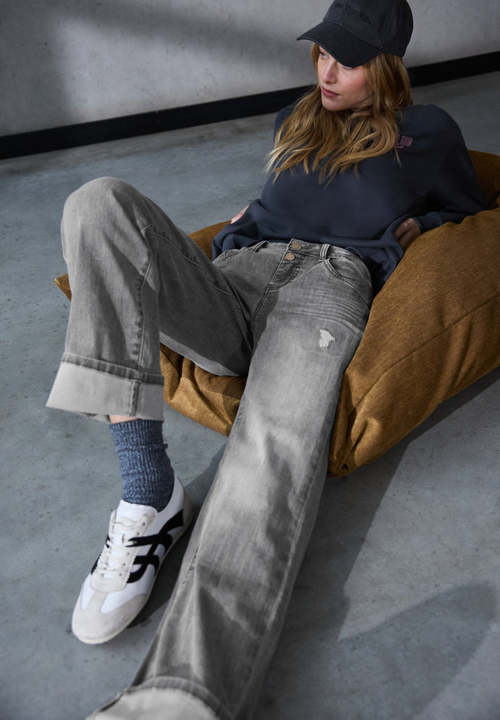 Studio Style Straight Leg,mw,g, Grey Destroy washed 17488 Bild 6