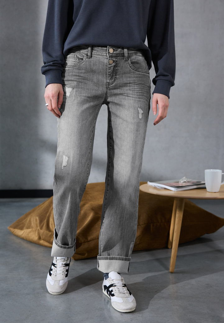 Studio Style Straight Leg,mw,g, Grey Destroy washed 17488 Bild 7