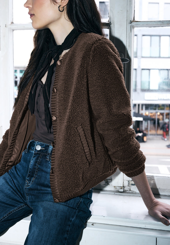 Studio Teddy Bomber Jkt w. Kni, java brown 17518 Bild 7