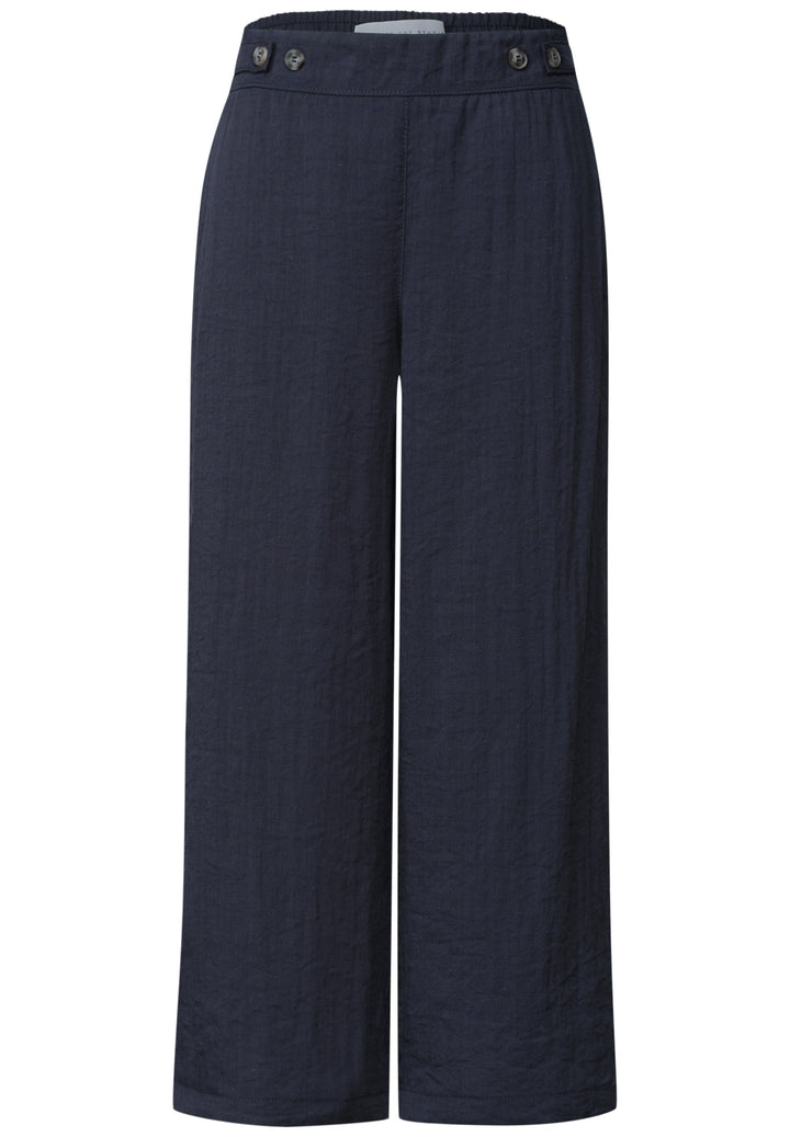 Studio_Wide Leg MW linen look, maritime blue 17823 Bild 1