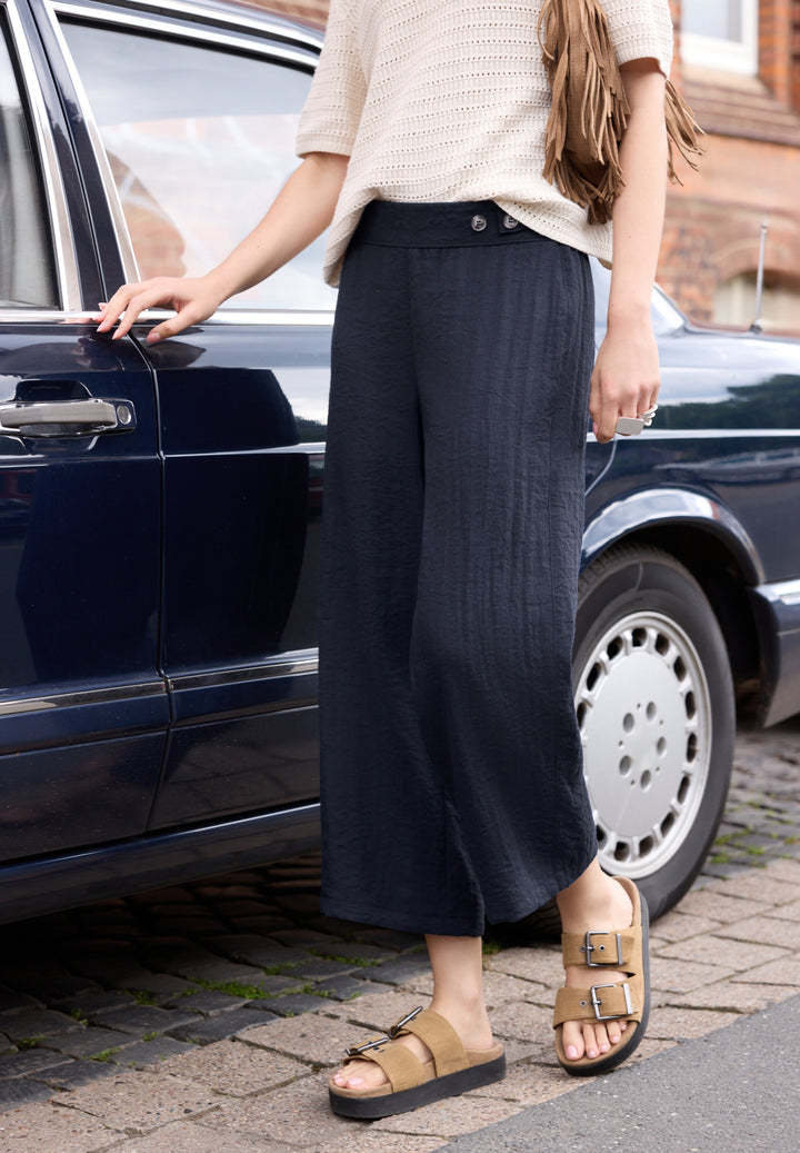 Studio_Wide Leg MW linen look, maritime blue 17823 Bild 3