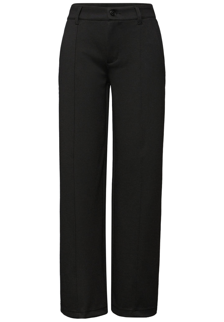 Studio_Wide leg Twill MW, Black 10001 Bild 1