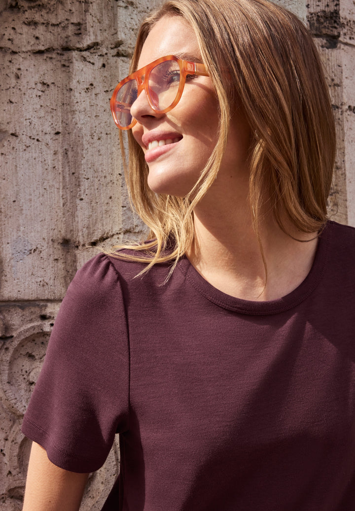 T-Shirt Dress w. puffed sleeve, very berry 17464 Bild 5