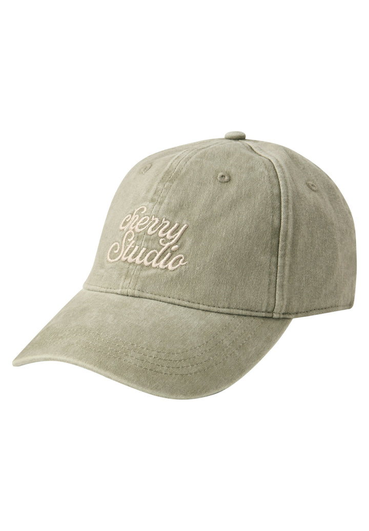 Washed Cap with Slogan, Lichen Green 26636 Bild 1