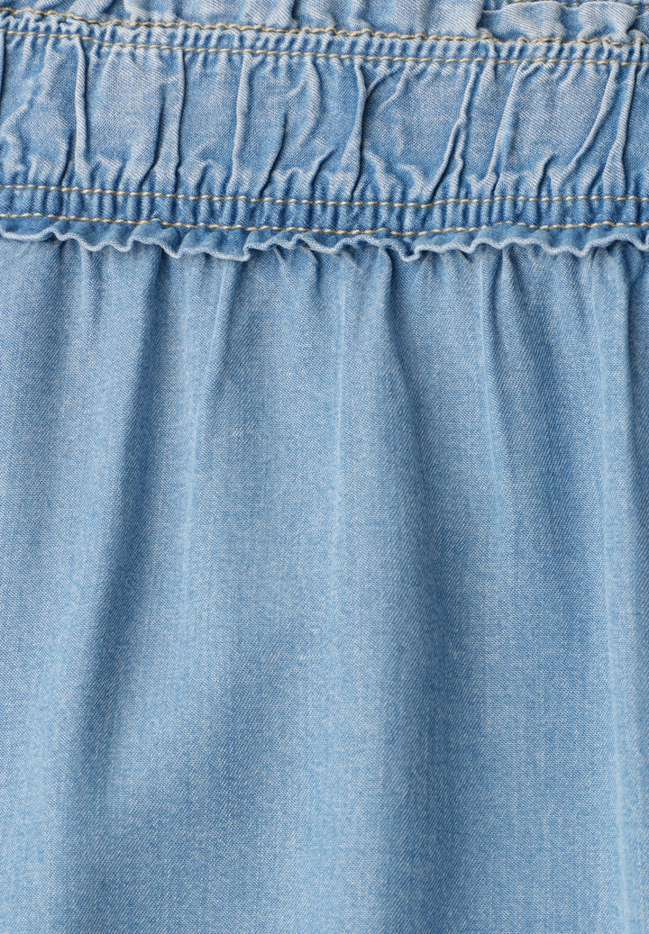 washed Maxi Paperbag skirt_sol, Light Blue soft wash 17057 Bild 2