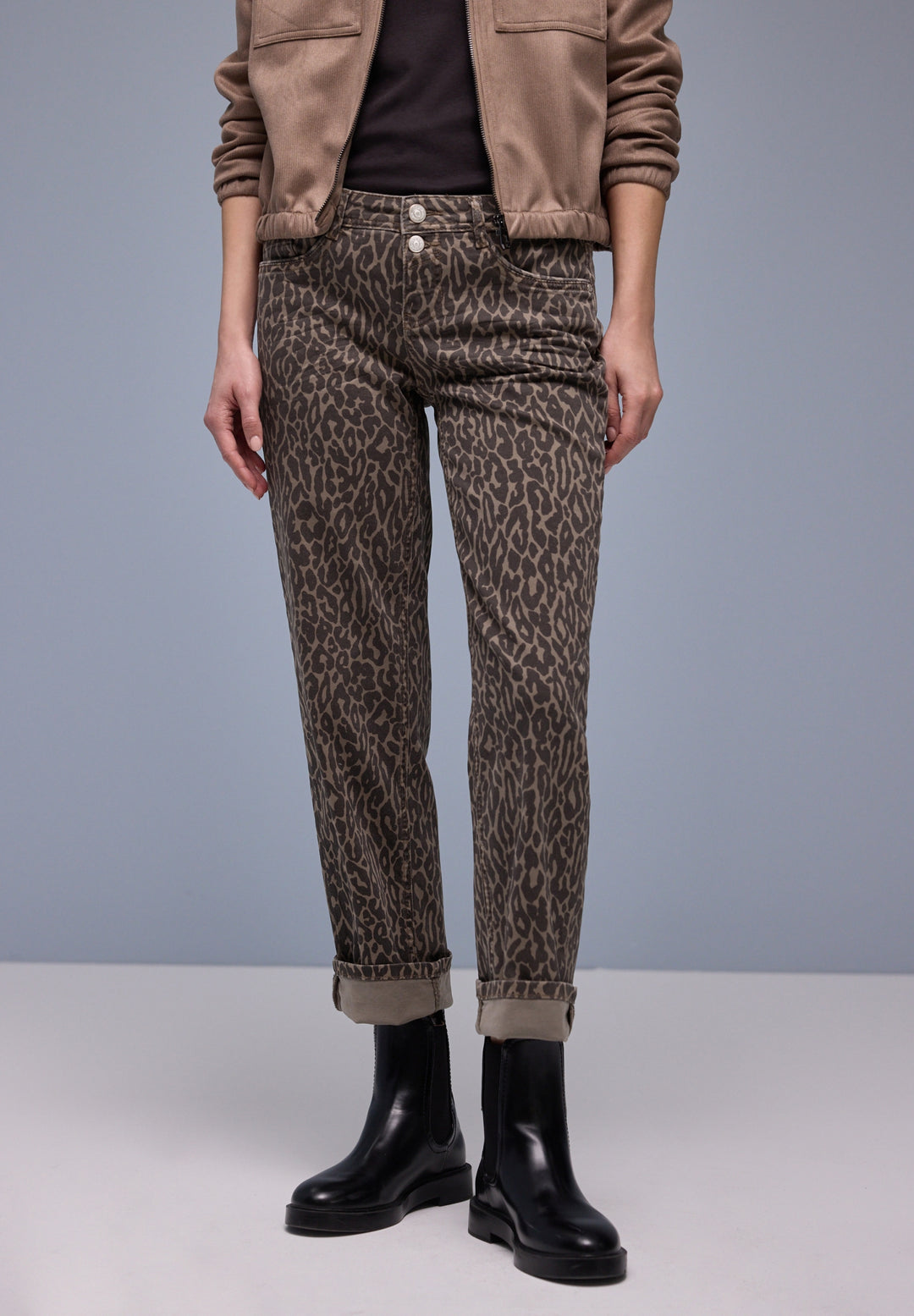 Style Amalia Straight Leg,mw,l, Leo Print washed 17787 Bild 3