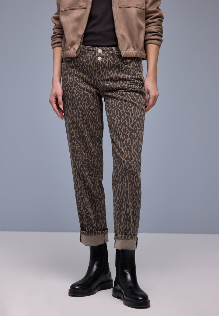 Style Amalia Straight Leg,mw,l, Leo Print washed 17787 Bild 3