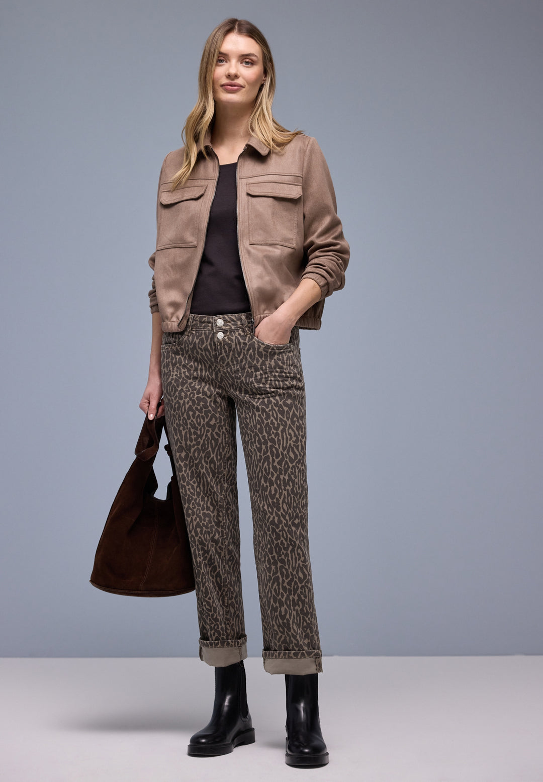 Style Amalia Straight Leg,mw,l, Leo Print washed 17787 Bild 5