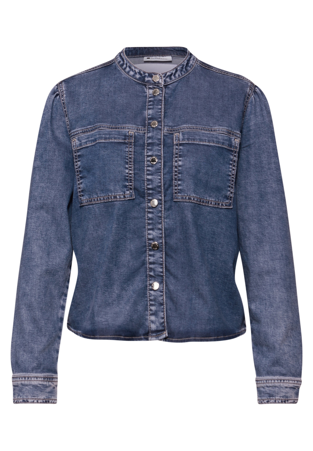 Style Denim-Blouse,mid blue, Medium Blue Soft washed 17786 Bild 1