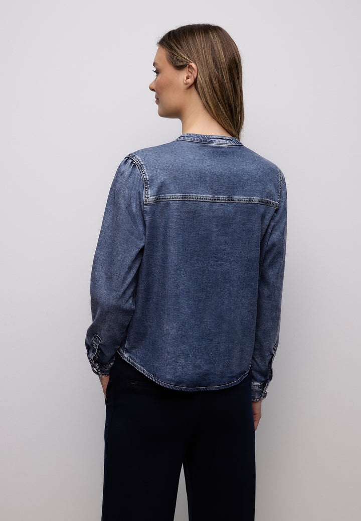 Style Denim-Blouse,mid blue, Medium Blue Soft washed 17786 Bild 4