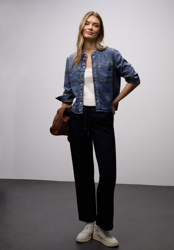 Style Denim-Blouse,mid blue, Medium Blue Soft washed 17786 Bild 7