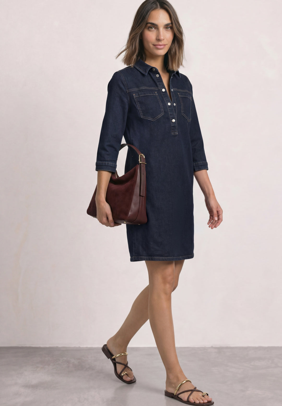 Style Denim Dress,rinse wash, Rinse Soft Washed 18238 Bild 3