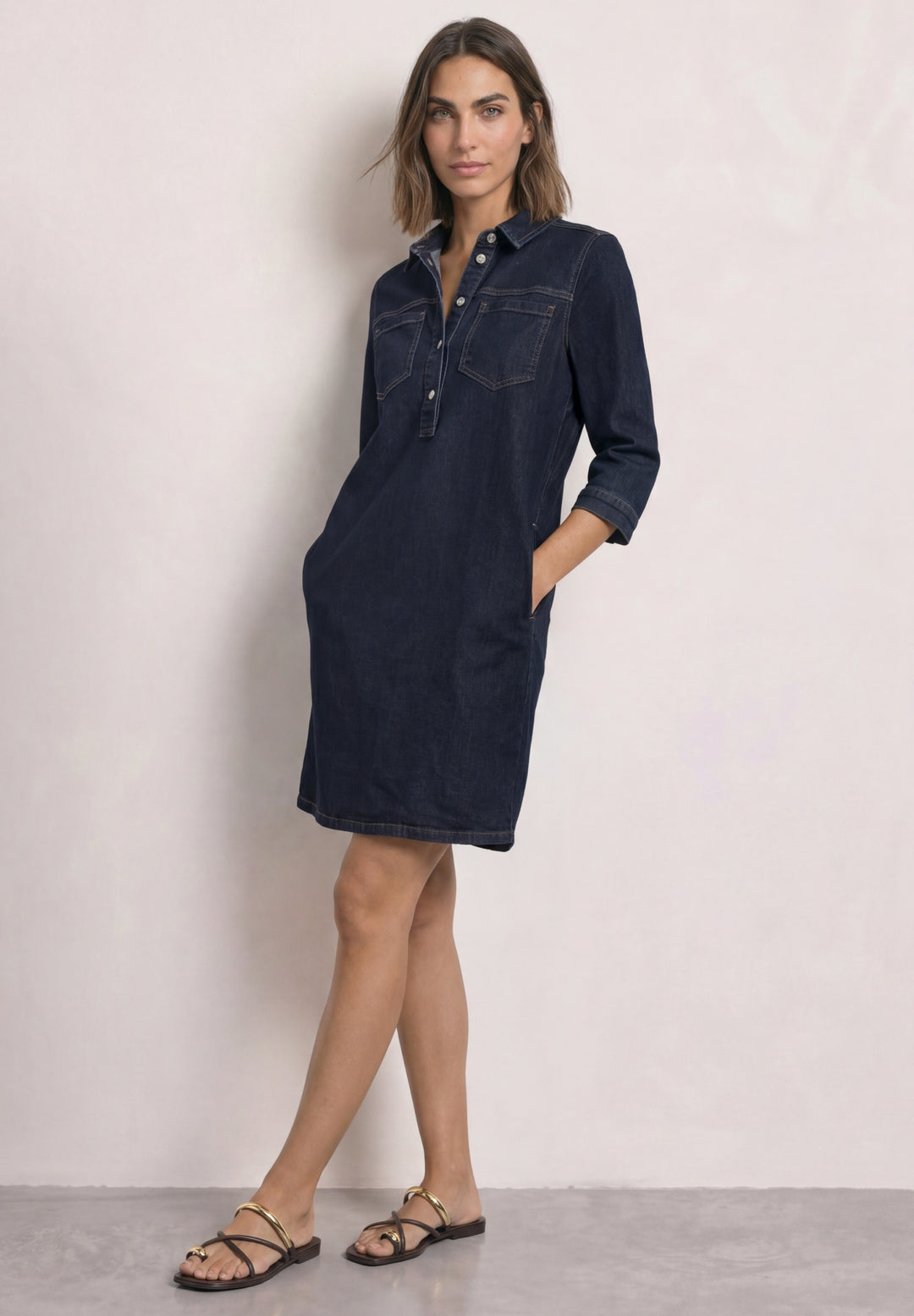 Style Denim Dress,rinse wash, Rinse Soft Washed 18238 Bild 6