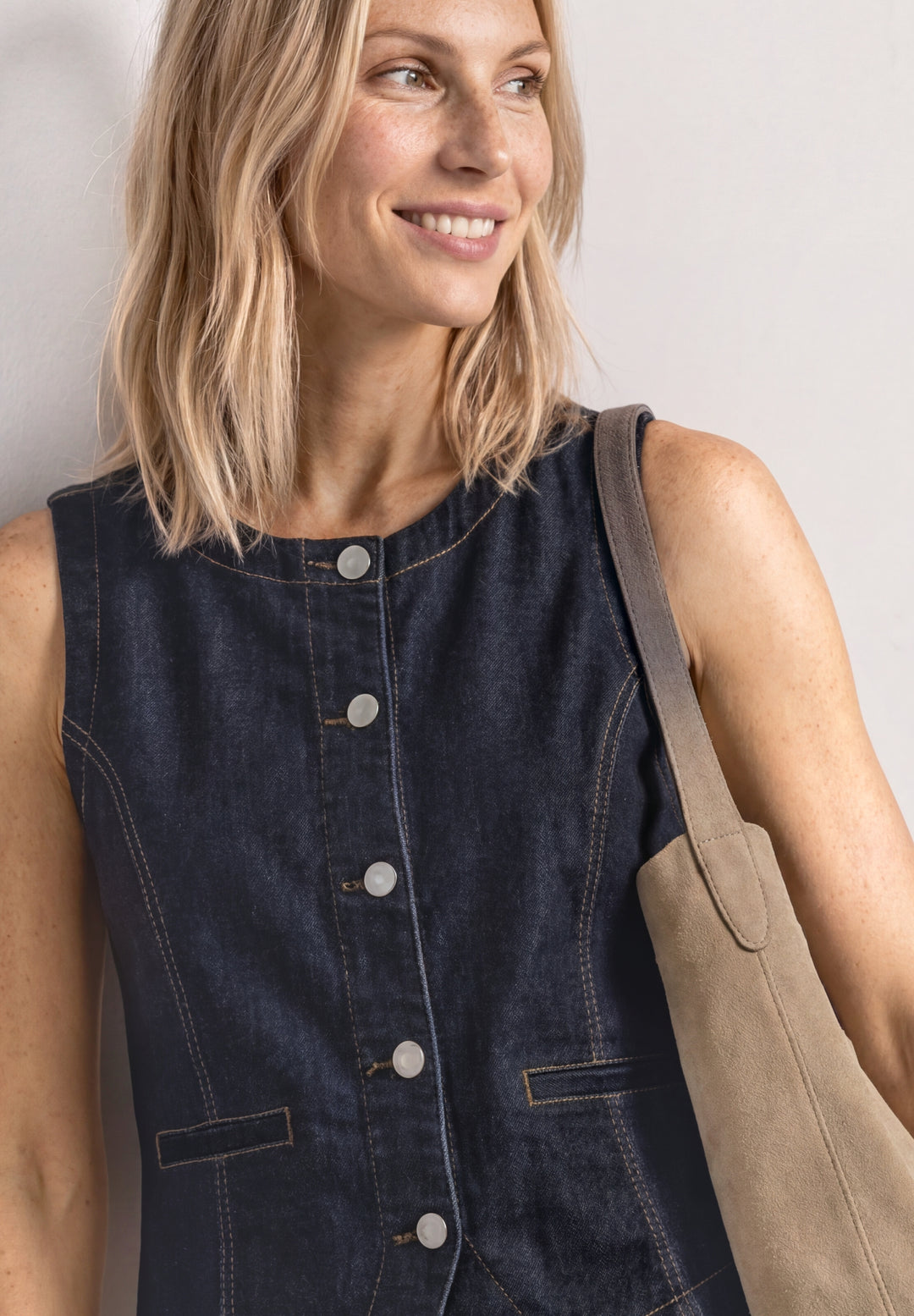 Style Denim,Vest,Rinse washed, Deep Rinse Washed 18229 Bild 6