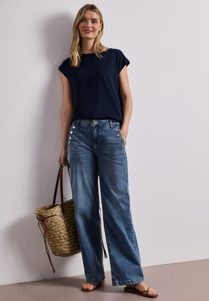 Style Emee Wide Leg,hw,mid blu, Medium Blue Wash 18085 Bild 5