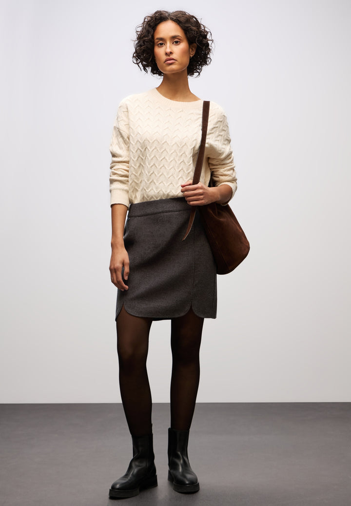 Style Maja Fake wool_solid, rustic brown mel. 17264 Bild 5