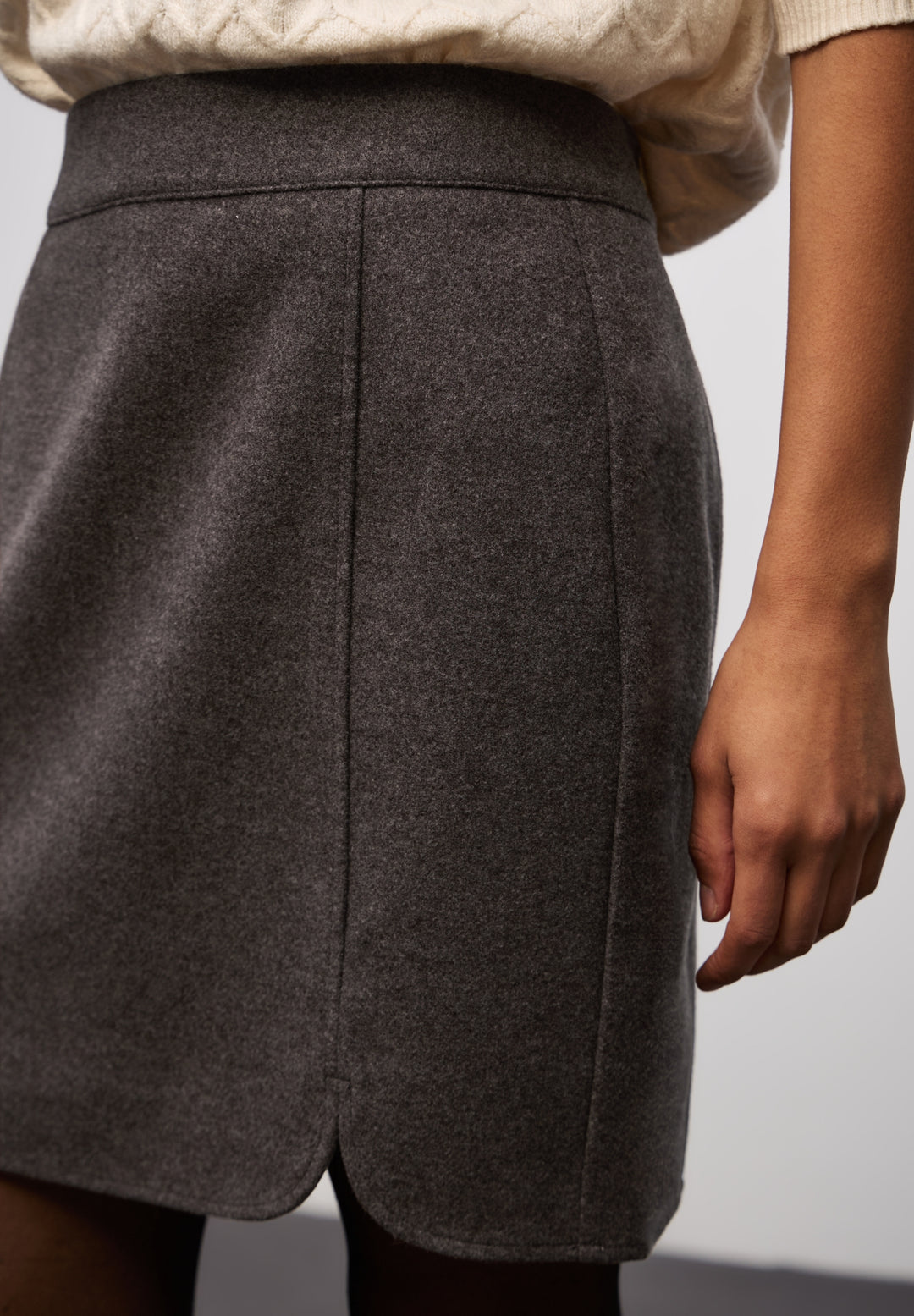 Style Maja Fake wool_solid, rustic brown mel. 17264 Bild 6