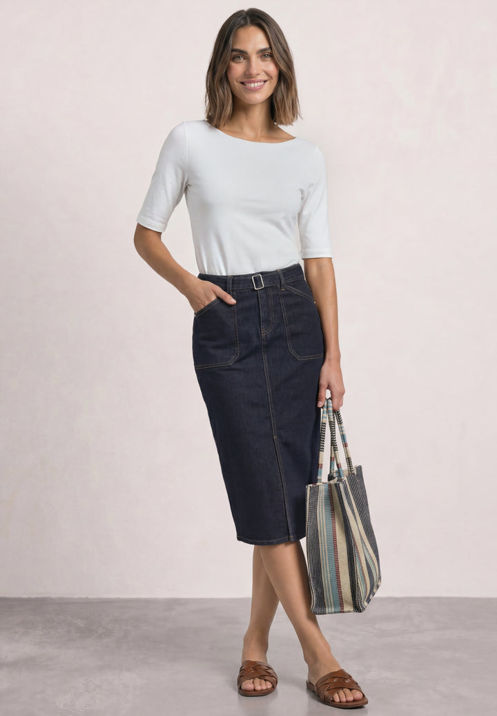Style Skirt,hw,rinse wash, Rinse Soft Washed 18238 Bild 5