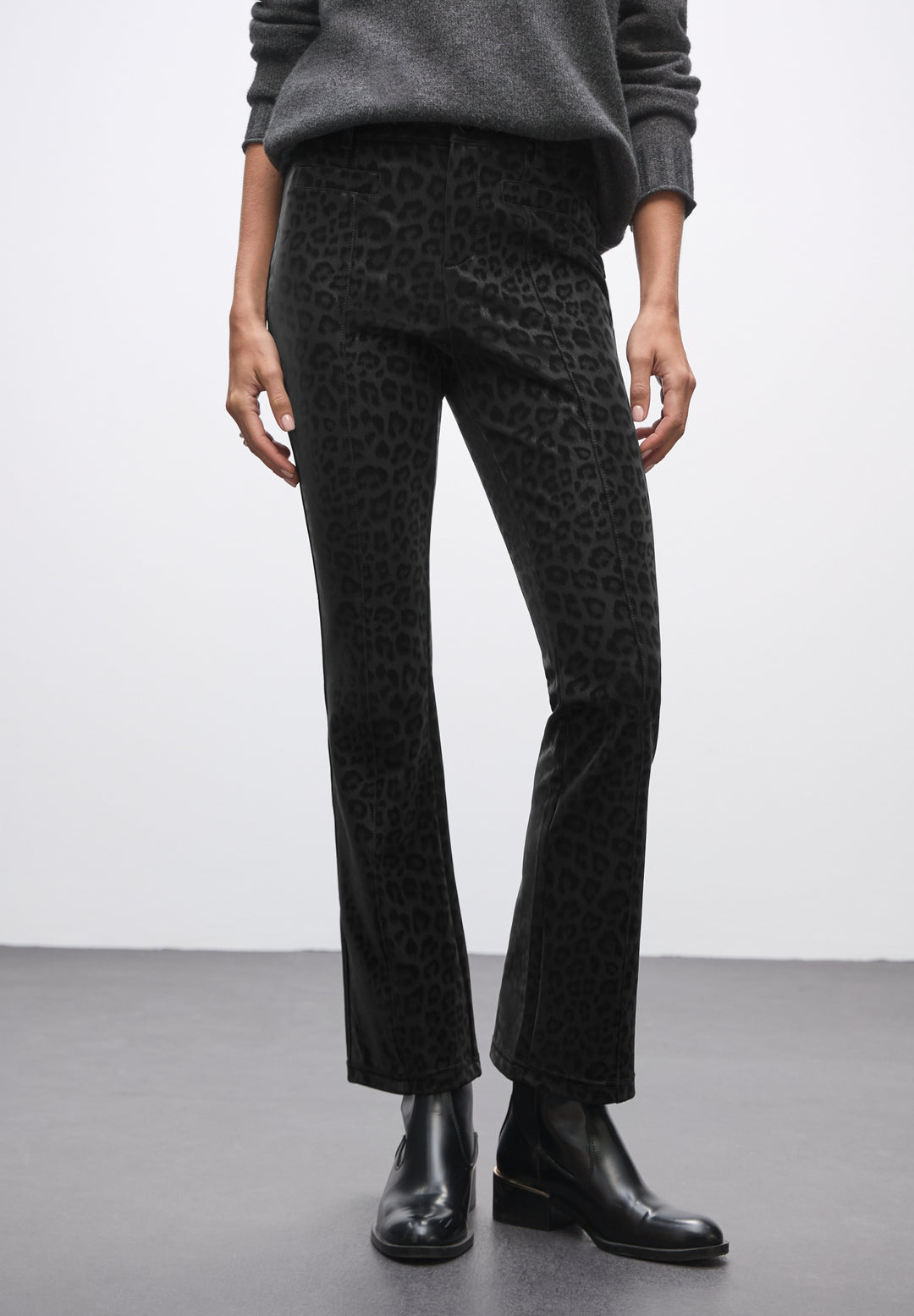Style_York Bootcut Leo Coating, Black 20001 Bild 3
